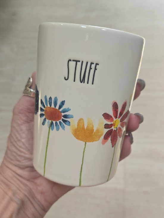 Rae Dunn Other - Rae Dunn Artisan Collection by Magenta "STUFF" Flower Accent Storage Holder